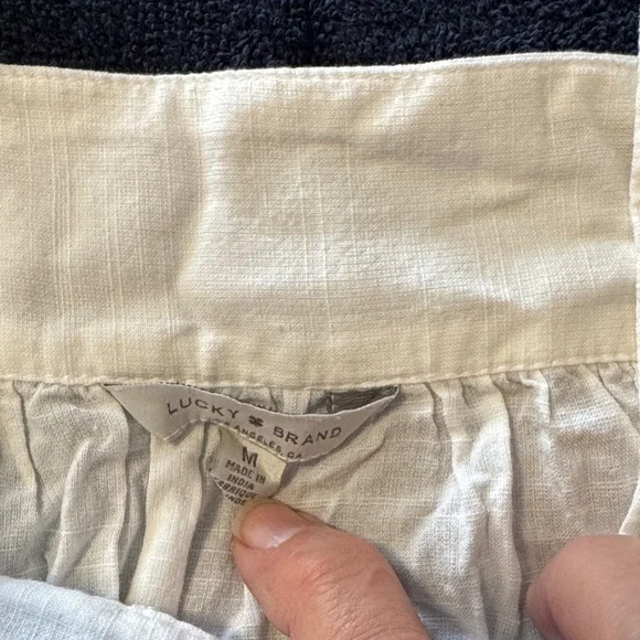 Embroidered White and Blue Women's Top - Picture 2 of 5